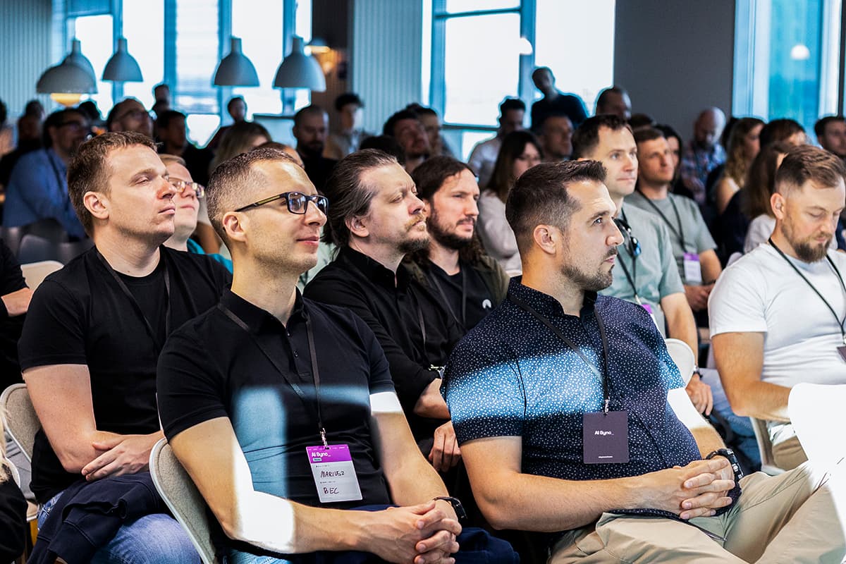 Audience listening to a talk